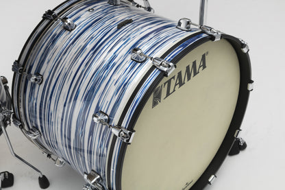 TAMA Starclassic Maple Duracover Wrap Shell Kit 3pcs - Blue & White Oyster /Chrome HW