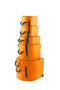 HARDCASE Rock/Fusion Case Set - 22“ Bass Drum, 10“ Tom, 12“ Tom, 16“ Floor Tom, 14“ Snare Drum - Orange / komplett gepolstert