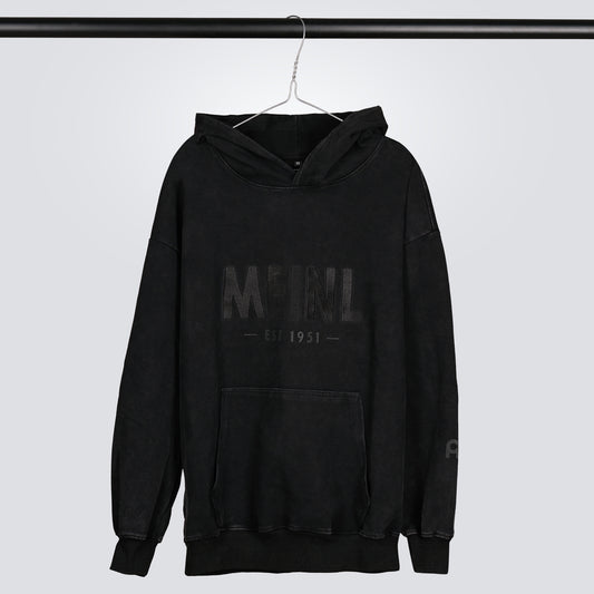 MEINL Cymbals Oversized Hoodie Vintage Logo Denim Gray - Größe S