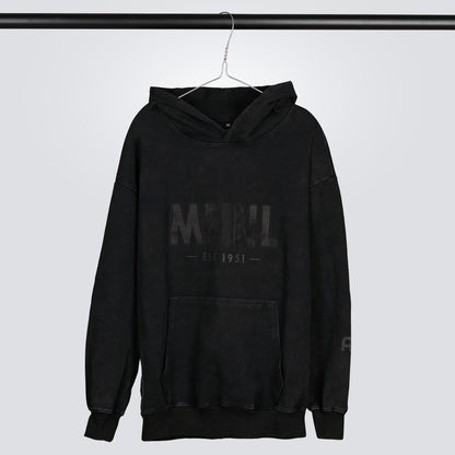 MEINL Cymbals Oversized Hoodie Vintage Logo Denim Gray - Größe XXXL