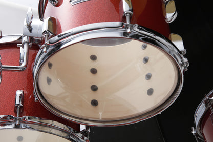 TAMA Stagestar Drum Set 5 teilig (20" BD) - Candy Red Sparkle/Chrom HW + MEINL Cymbals BCS Cymbal Set