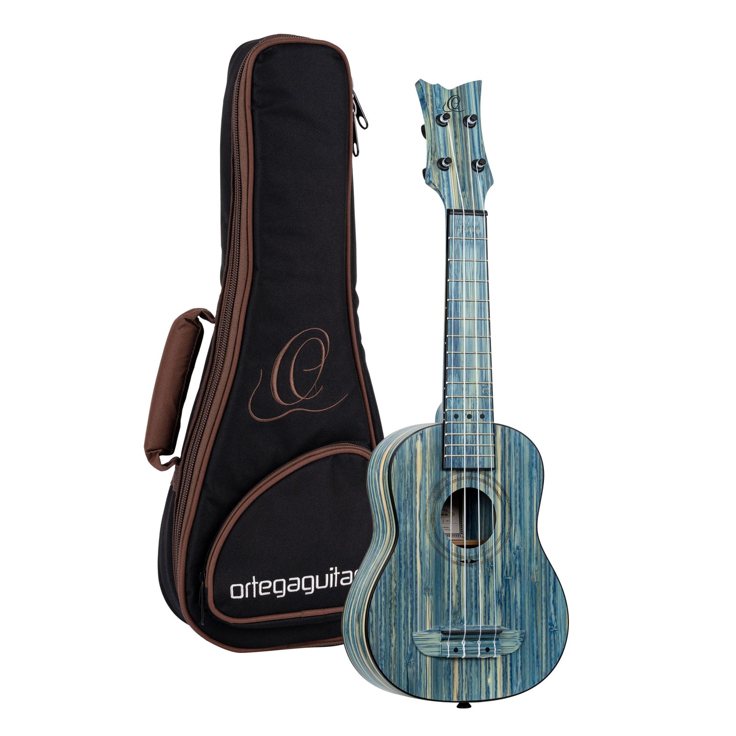 ORTEGA Bamboo Series Soprano Ukulele 4 String - Solid Bamboo Stonewashed + Bag