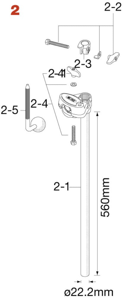 TAMA Center Tube Assembly for HTW739W & HTW839W