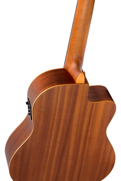 ORTEGA Family Series Pro 4/4 Konzertgitarre 6 String Lefty - Massive Zeder / Mahagoni Natur + Bag