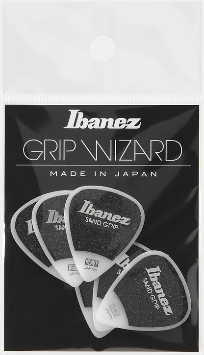 IBANEZ Grip Wizard Series Sand Grip Flat Pick - 6er Pack
