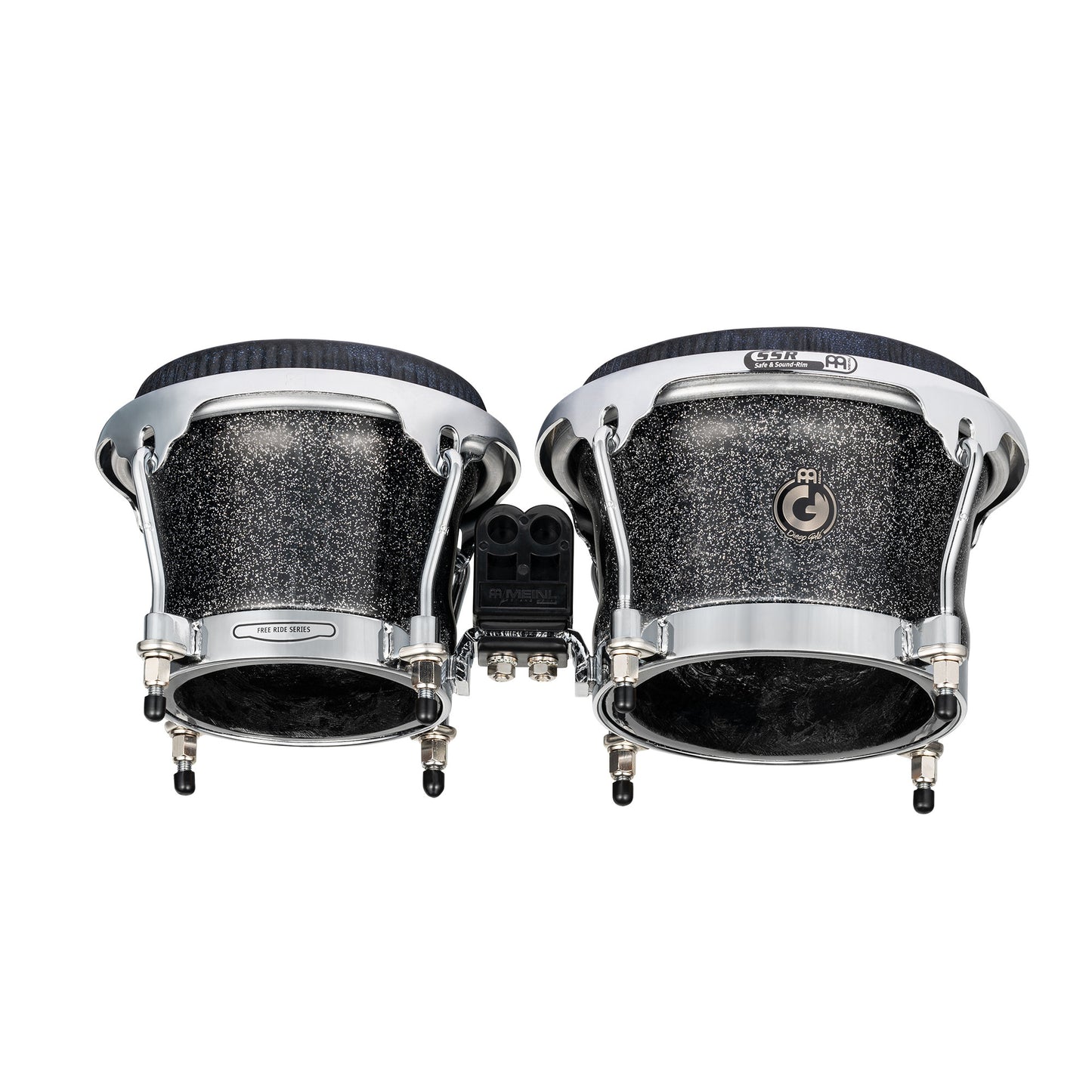 MEINL Percussion Artist Series Bongo Diego Galé, REMO® Black Calfskin Skyndeep Heads  - 7" & 8 1/2" Midnight Star