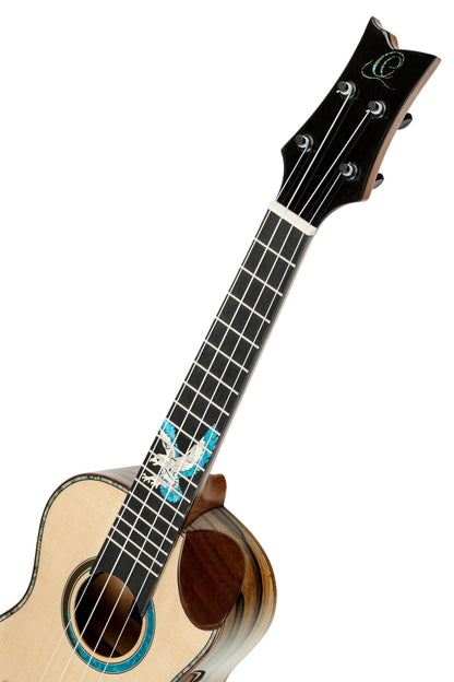 ORTEGA The Private Room Series Concert Ukulele 4 String - Spruce / White Ebony Natural + Bag