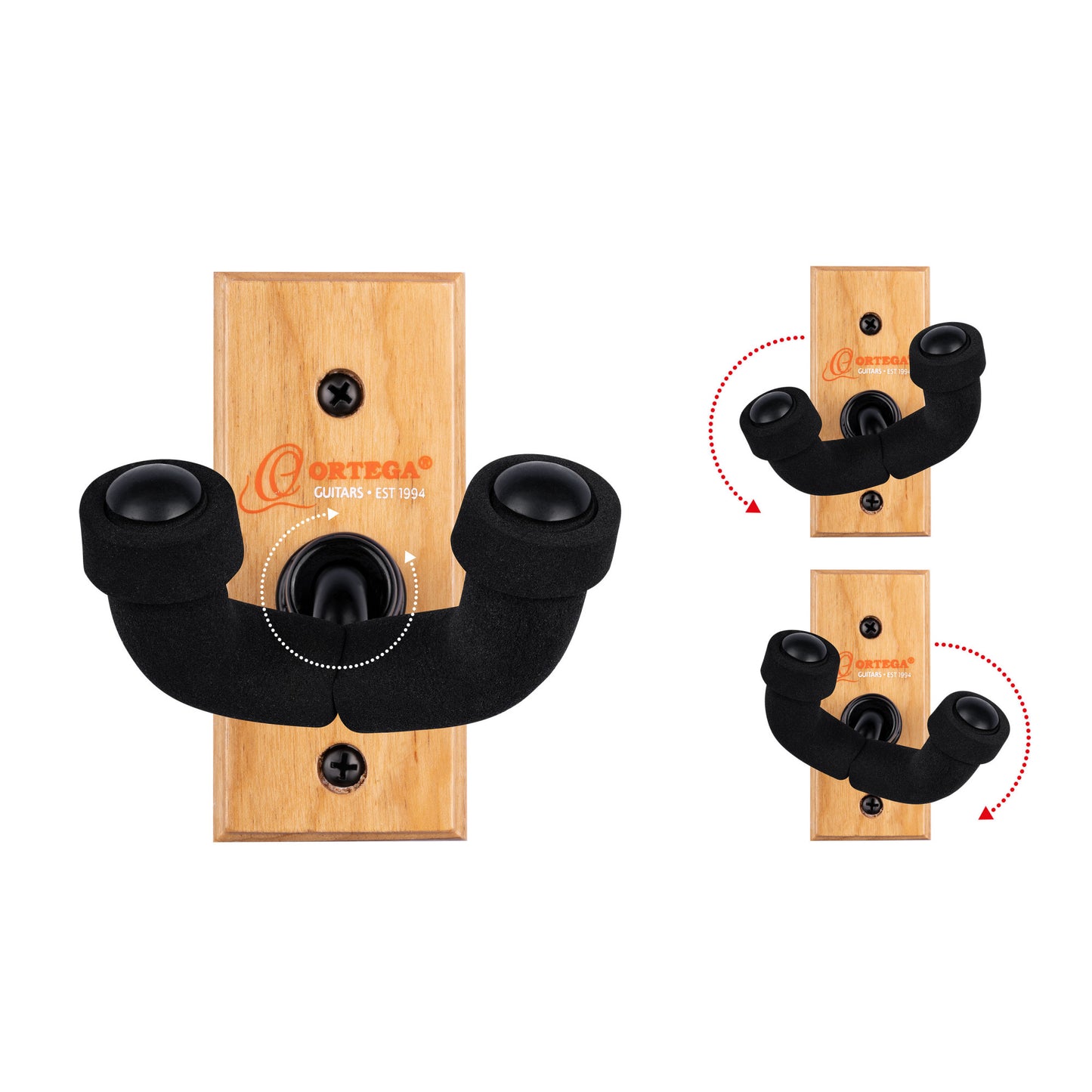ORTEGA Ukulele Wall Hanger - Cherry Wood