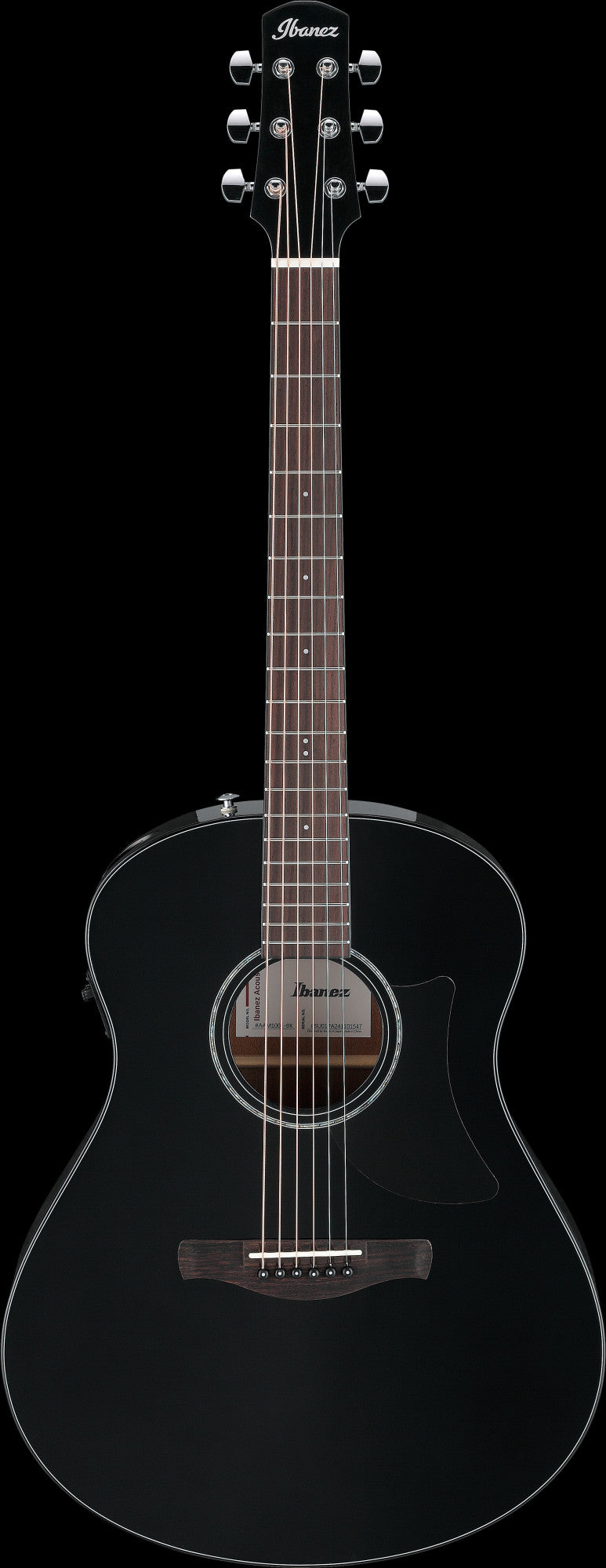 IBANEZ Advanced Acoustic AAM Acoustic Guitar 6-String - Black High Gloss