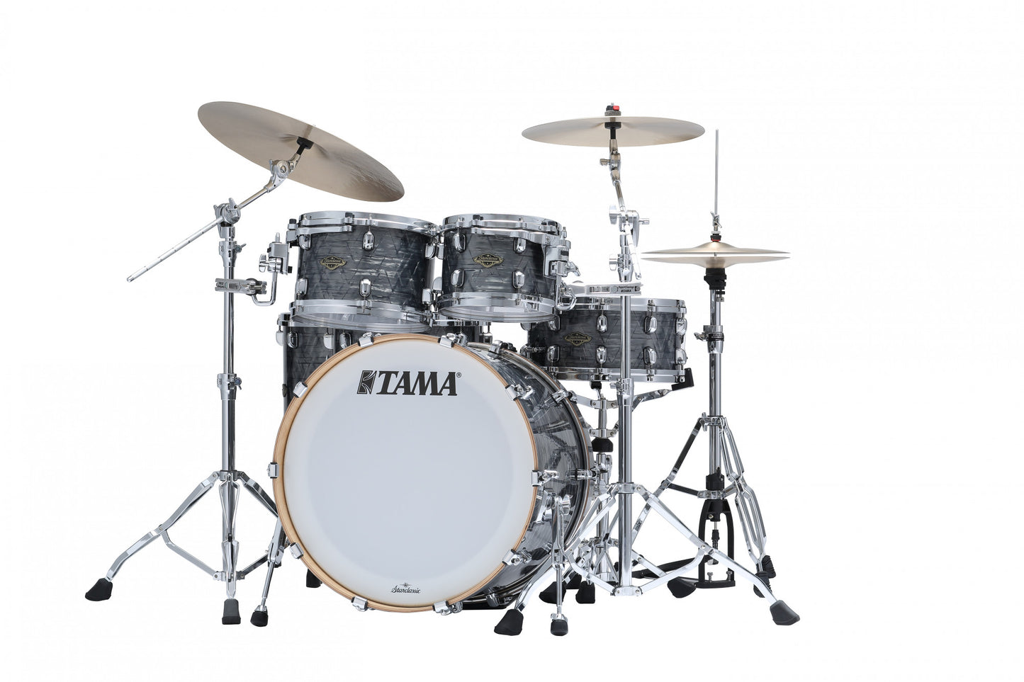 TAMA Starclassic Walnut/Birch Duracover Wrap Shell Kit 5 teilig - Charcoal Onyx/Chrom HW