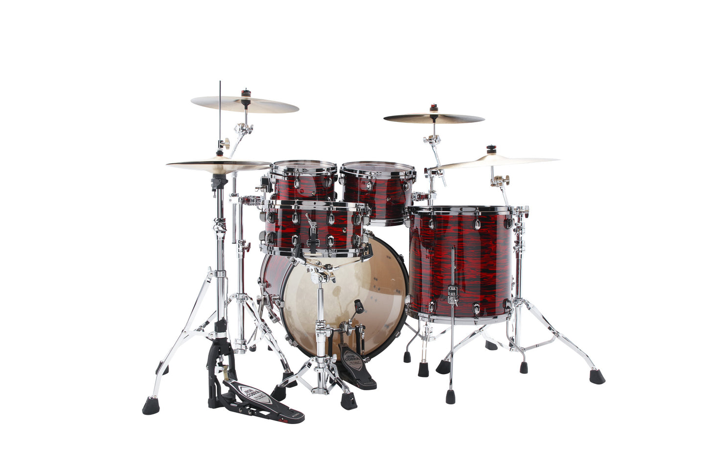 TAMA Starclassic Maple Duracover Wrap Shell Kit 4 teilig - Red Oyster/Black Nickel HW