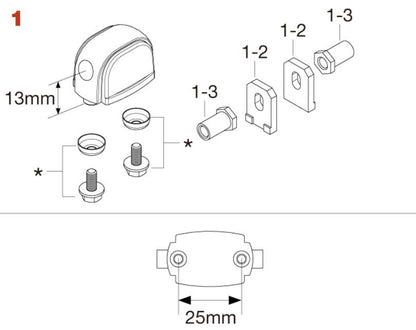 TAMA Tuning Lug for Metalworks (2019-Matte Black Model) - Black