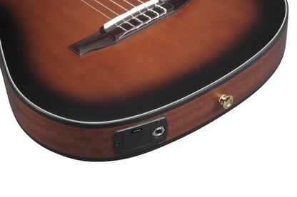 IBANEZ FRH Nylon-Saiten-Gitarre 6-String Lefty - Brown Sunburst Flat
