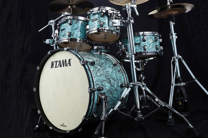 TAMA Starclassic Maple Duracover Wrap Shell Kit 4 teilig - Sky Blue Swirl/Smoked Black Nickel HW