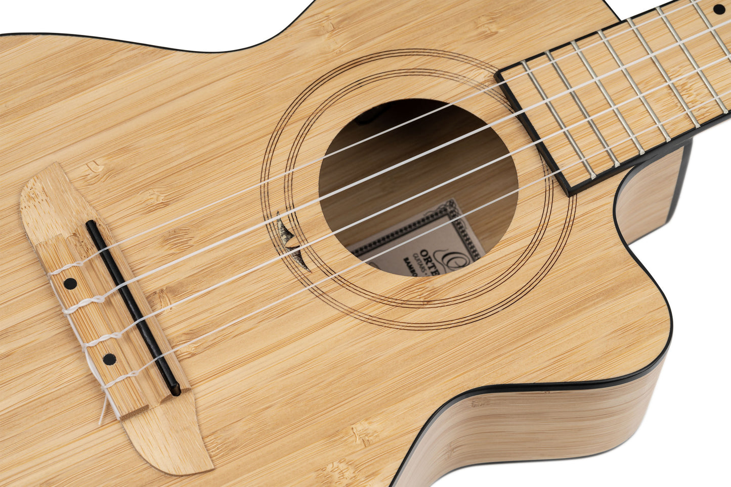 ORTEGA Bamboo Series Tenor Ukulele 4 String - Solid Bamboo Natural + Bag