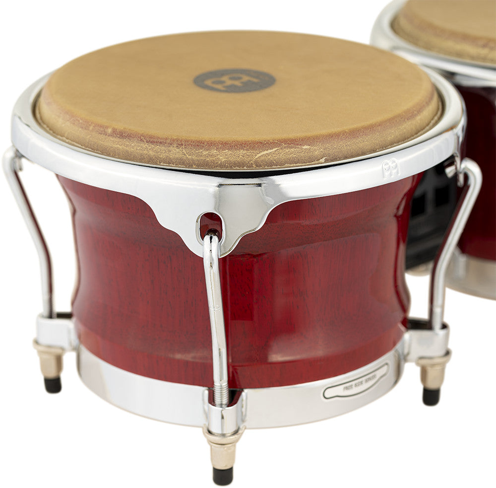 MEINL Percussion Professional Series Wood Bongo 7" Macho & 8 1/2" Hembra - Cherry Red