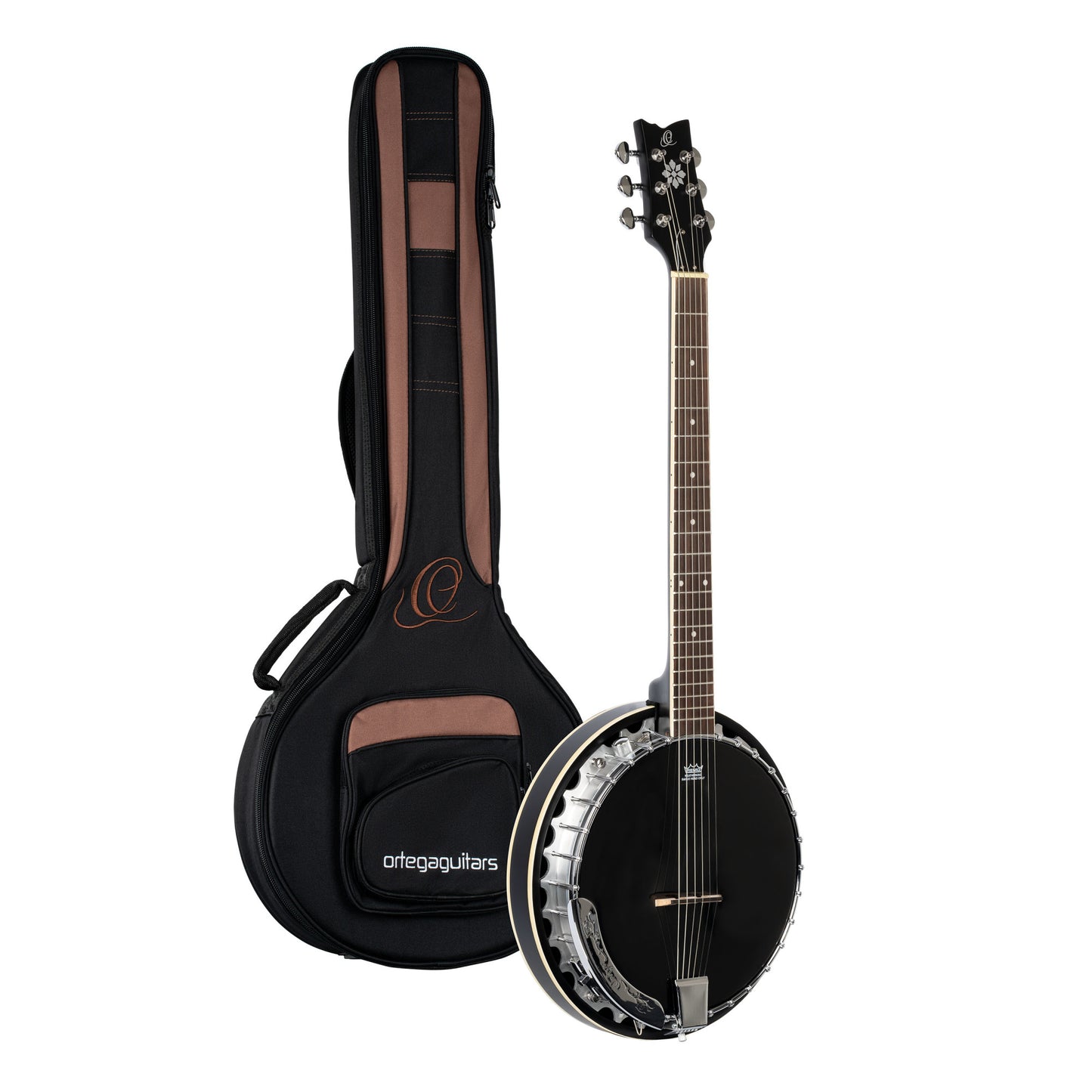ORTEGA Raven Serie Banjo 6 String - Mahogany Black + Bag