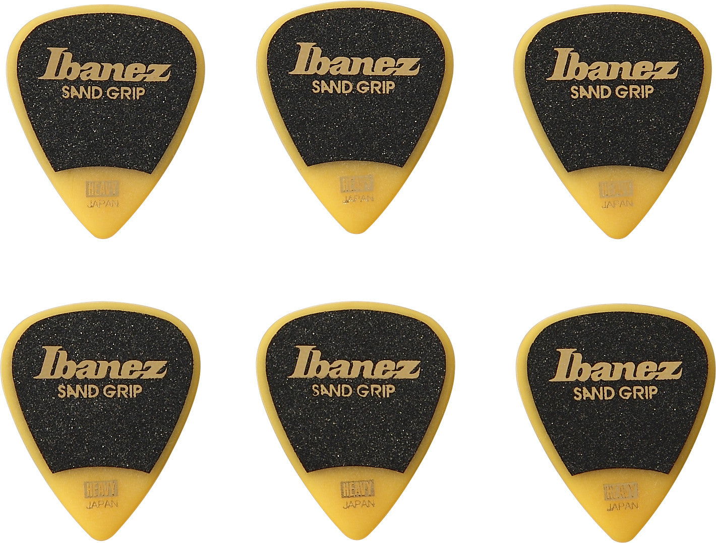 IBANEZ Grip Wizard Series Sand Grip Flat Picks - 6 pcs