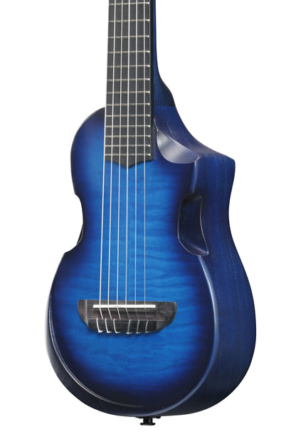 IBANEZ AU Piccolo Gitarre 6-String - Transparent Blue Sunburst Open Pore + Gigbag