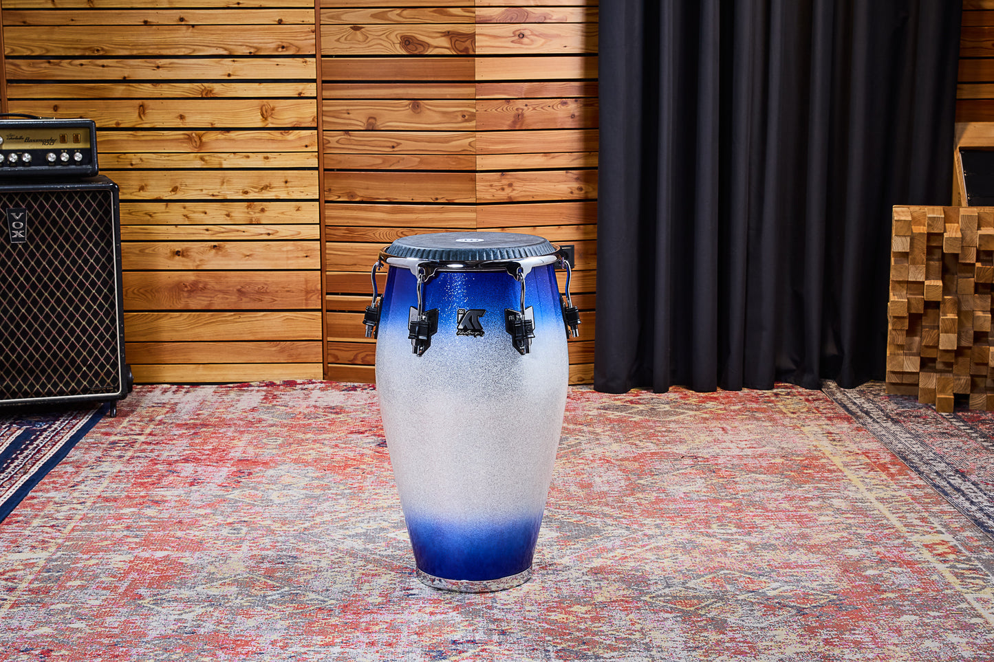 MEINL Percussion Artist Series William Kachiro Quinto 12 1/2" /REMO® Black Calfskin Skyndeep Heads - Electric Sky