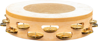 MEINL Percussion Artisan Edition Series Dual-Row Wood Headed-Tambourine - 10"