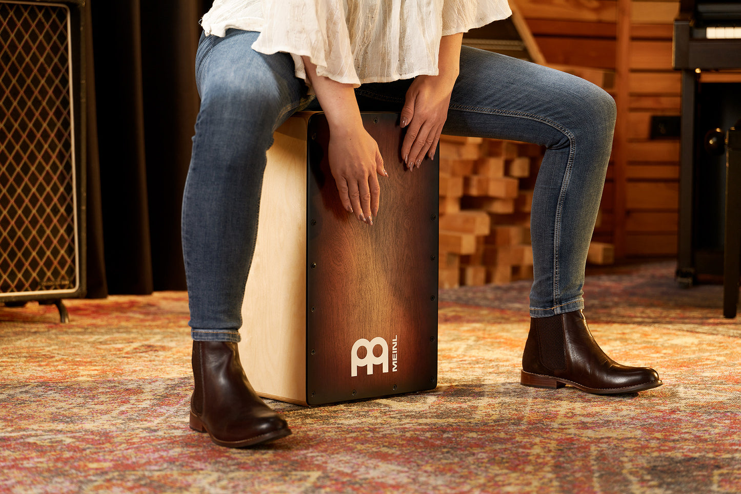 MEINL Percussion Woodcraft Series String Cajon - Espresso Burst