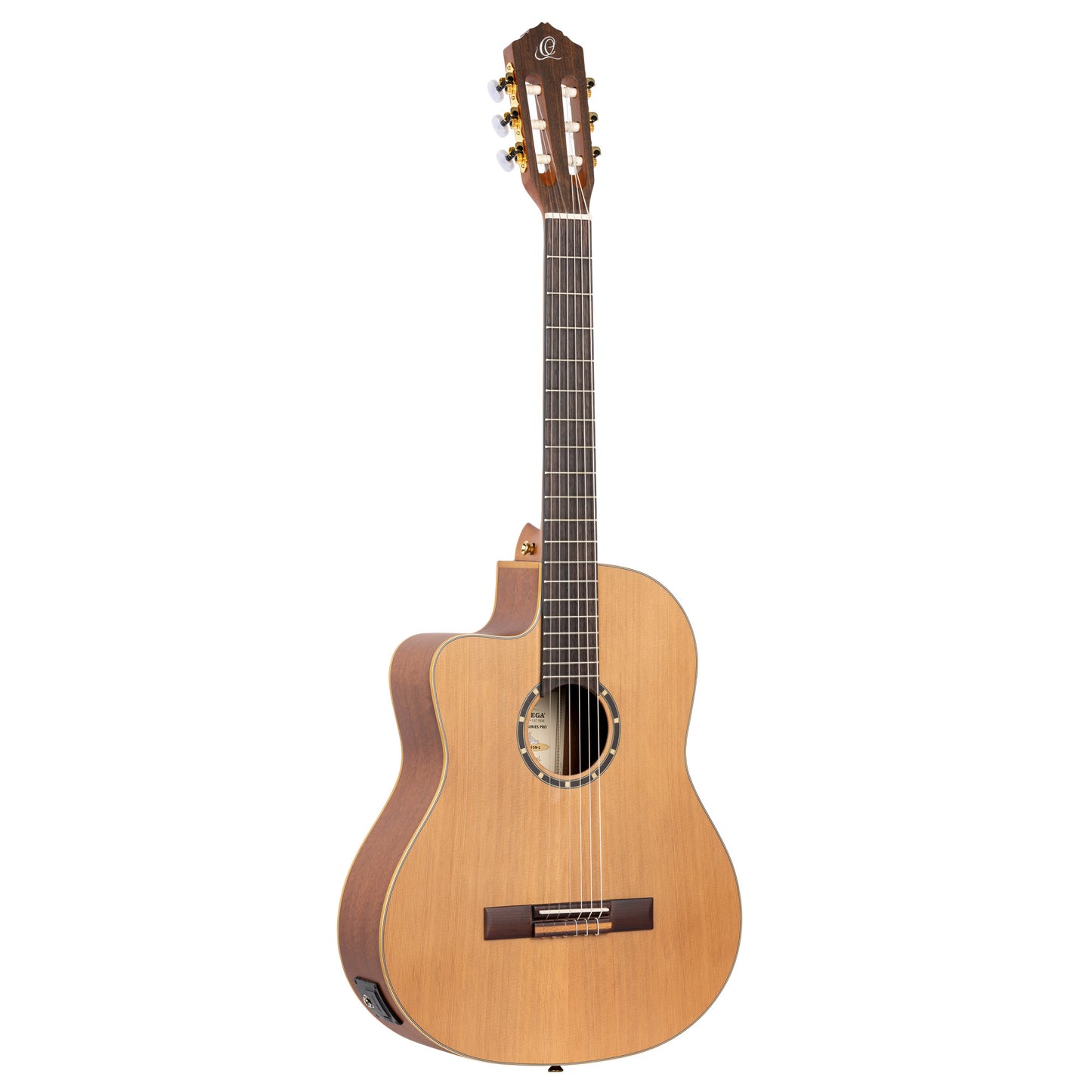 ORTEGA Family Series Pro 4/4 Slim Neck Konzertgitarre 6 String Lefty - Massive Zeder / Mahagoni Natur + Bag