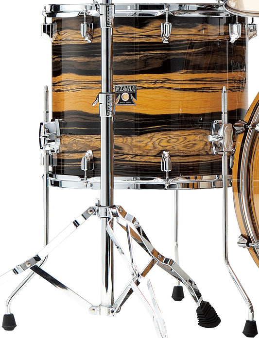 TAMA Superstar Classic Floor Tom 18" x 16" - Natural Ebony Tiger Wrap/Chrom HW