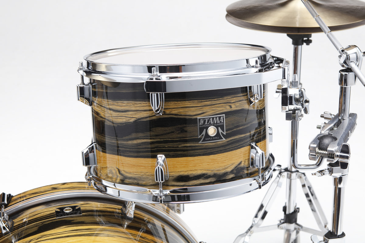 TAMA Superstar Classic Shell Kit 3 pcs - Natural Ebony Tiger Wrap/Chrome HW
