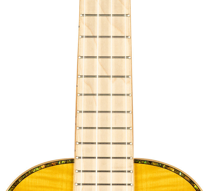 ORTEGA Prism Series Tenor Ukulele 4 String - Flamed Maple Tequila Burst Fade + Bag