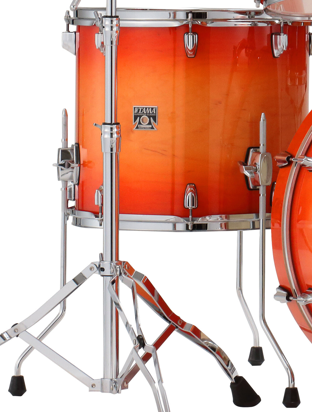 TAMA Superstar Classic Floor Tom 16" x 14" - Tangerine Lacquer Burst/Chrom HW