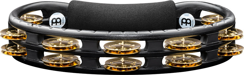 MEINL Percussion Traditional ABS Series Hand Held Molded ABS Tambourine - Black/Brass Jingles