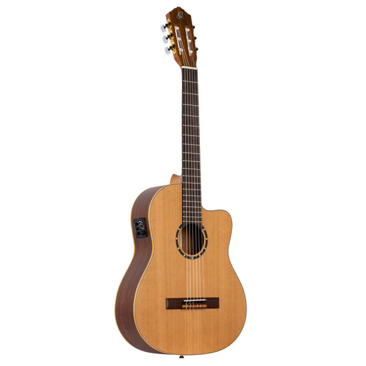 ORTEGA Family Series Pro 4/4 Konzertgitarre 6 String - Massive Zeder / Mahagoni Natur + Bag