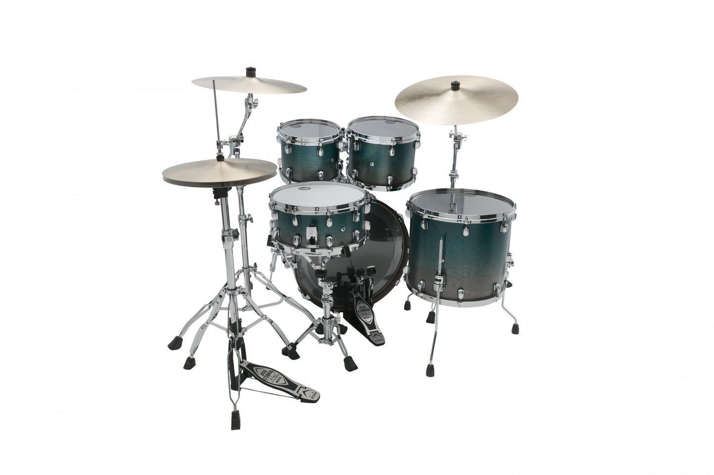 TAMA Starclassic Walnut/Birch Lacquer Shell Kit 4 pcs - Satin Sapphire Fade/Chrome HW
