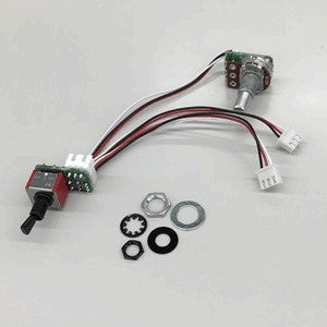 IBANEZ Preamp Module - Piezo Volume, 10k, 3 way pickup select SW (BK mini), Solid shaft