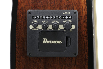 IBANEZ AEWC Acoustic Guitar 6-String - Transparent Emerlad Burst Top & Natural High Gloss Back & Side