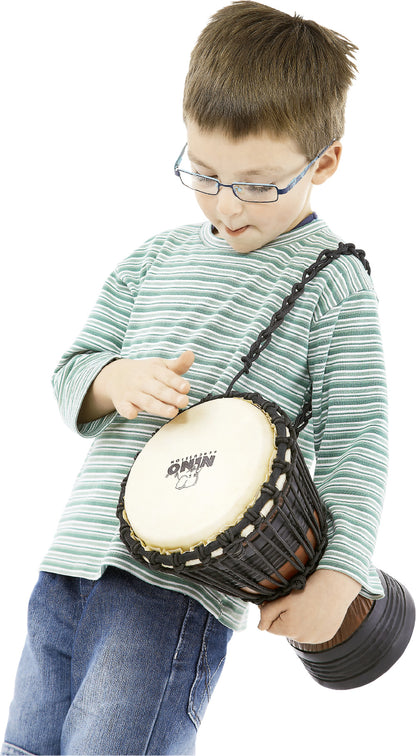 NINO Percussion Earth Rhythm Series Original African Style Rope Tuned Wood Djembe - 7"