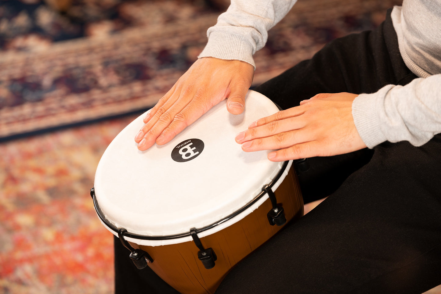MEINL Percussion Alpine Series Synthetic Djembe - 10" Barnwood Finish