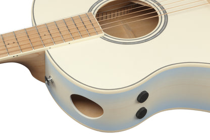 IBANEZ Advanced Acoustic AAM Acoustic Guitar 6-String - Transparent Antique White Ice Blue Open Pore