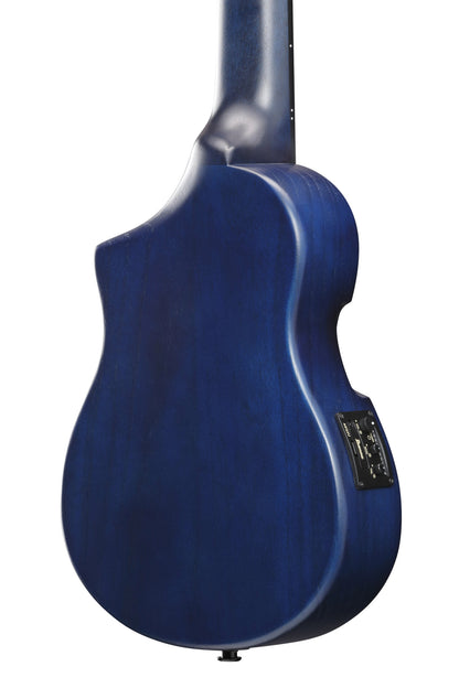IBANEZ AU Piccolo Gitarre 6-String - Transparent Blue Sunburst Open Pore + Gigbag