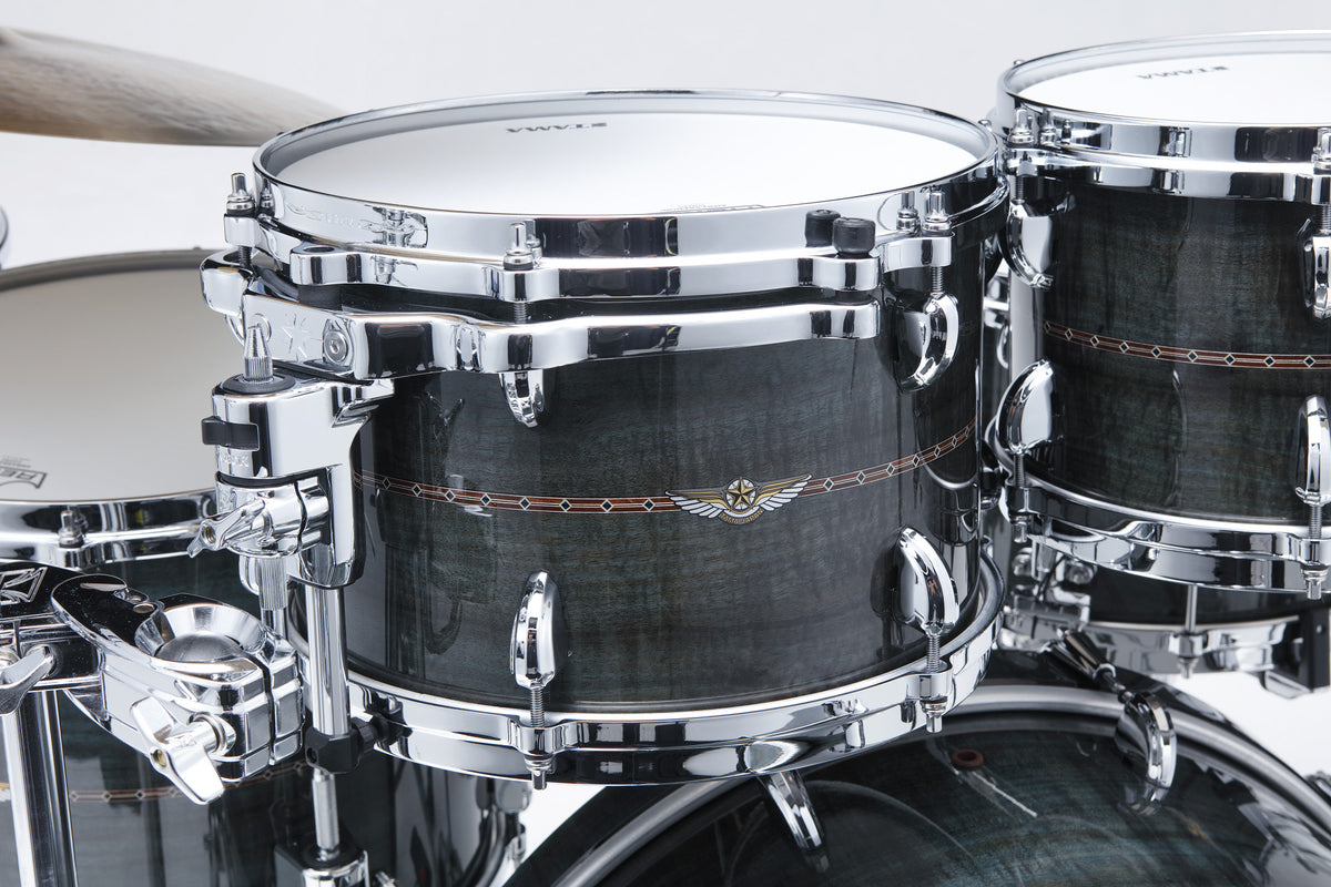 TAMA STAR Bubinga Rack Tom 10" x 7" - Pewter Blue Australian Acacia/Chrome HW/Inlay only Outside