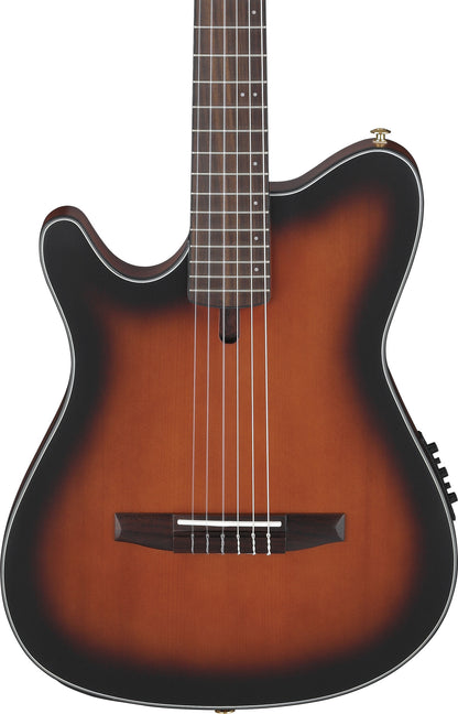IBANEZ FRH Nylon-Saiten-Gitarre 6-String Lefty - Brown Sunburst Flat