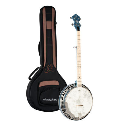 ORTEGA Falcon Series Banjo 5 String - Maple Blue + Bag