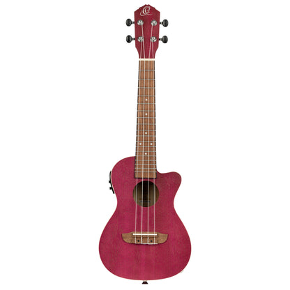 ORTEGA Earth Serie Konzert Preamp Ukulele 4 String - Raspberry Red