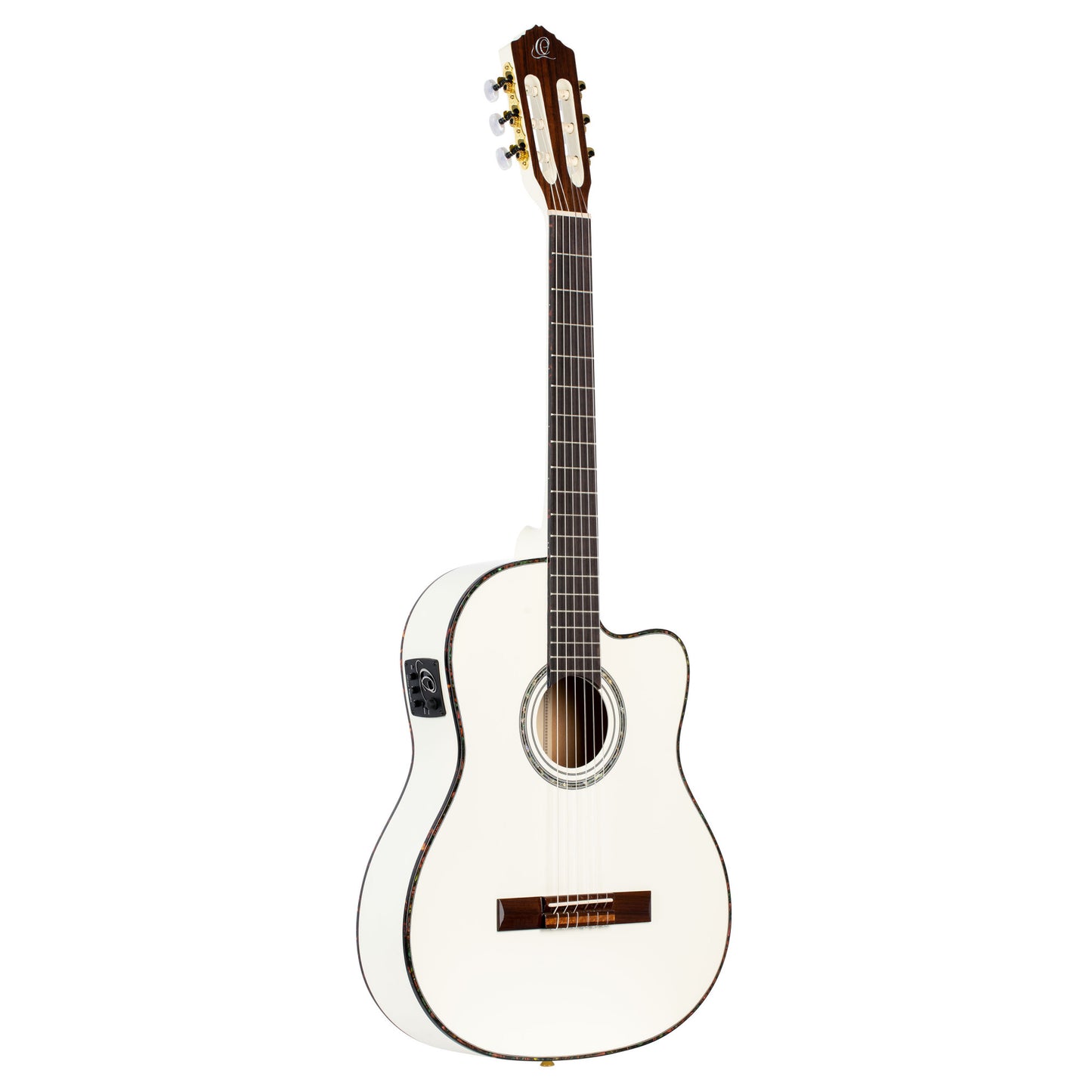 ORTEGA Family Series Pro 4/4 Konzertgitarre 6 String - Massive Fichte / Mahagoni White + Bag