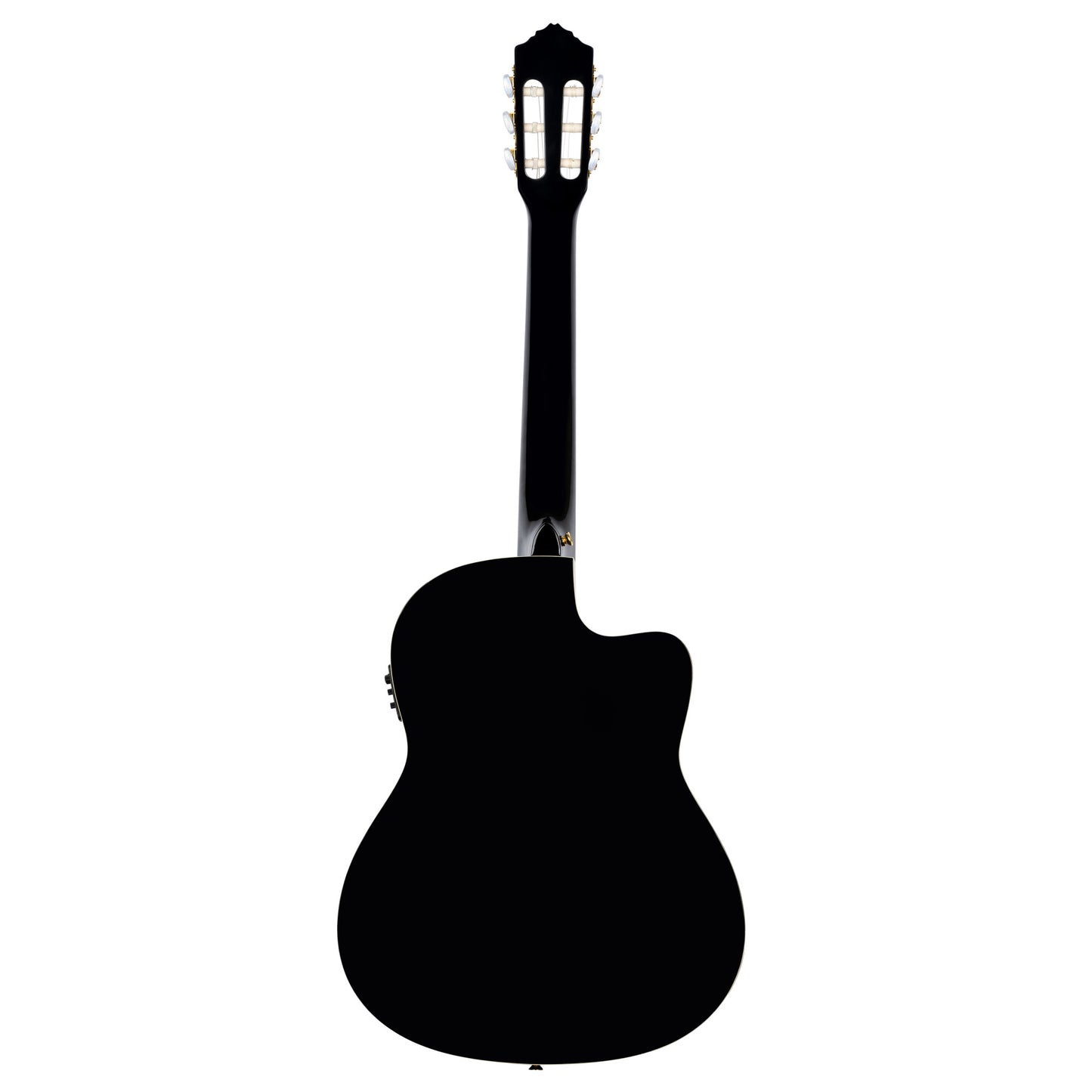 ORTEGA Family Series Pro 4/4 Konzertgitarre 6 String Lefty - Massive Fichte / Mahagoni Black + Bag