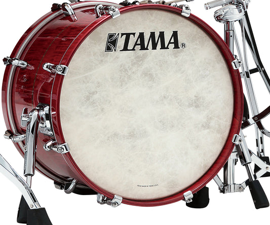 TAMA STAR Maple Bass Drum 20" x 16" - Raspberry Curly Maple/Chrom HW/Drum Hoop Matched mit Inlay (outside)