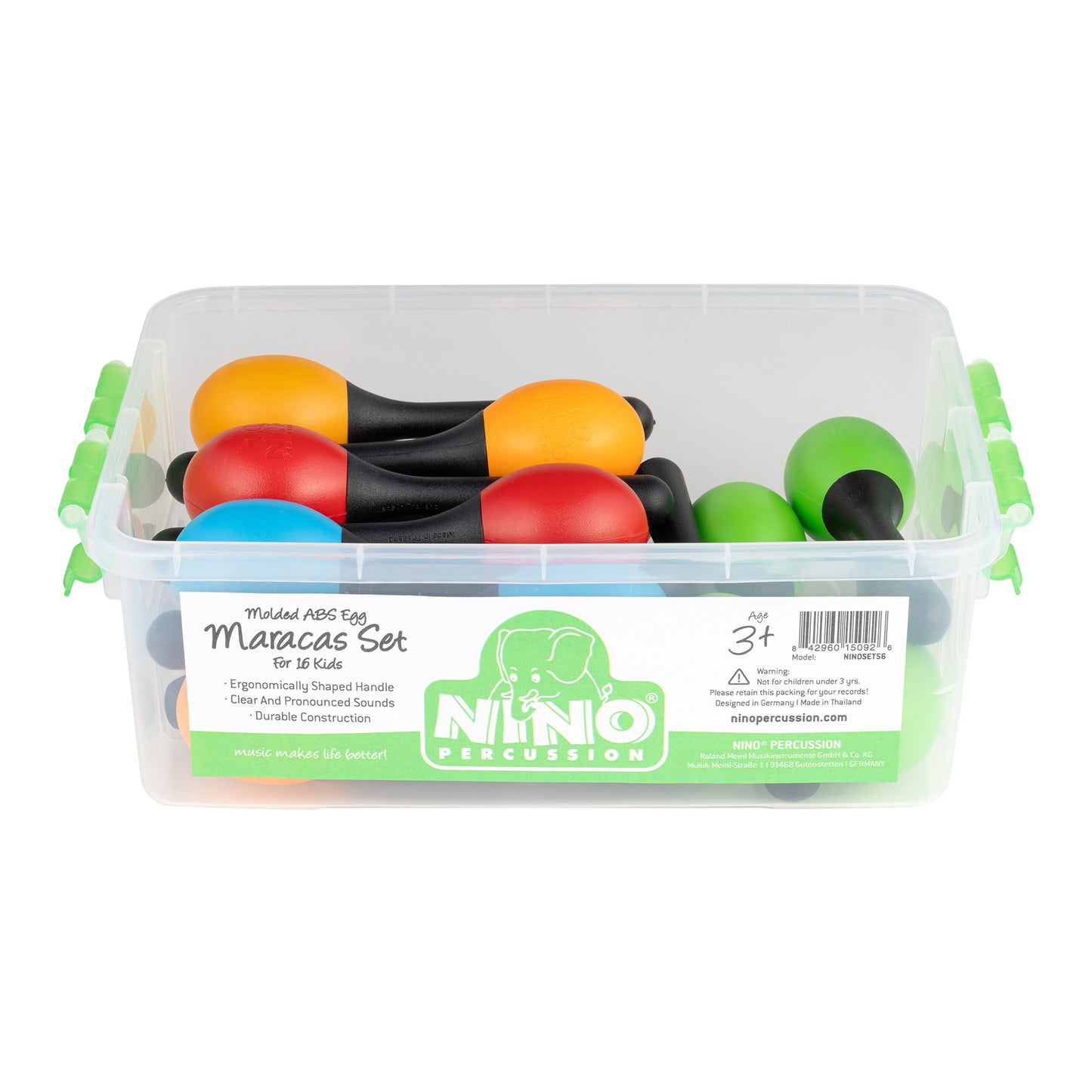 NINO Percussion Molded ABS Egg Maracas Set