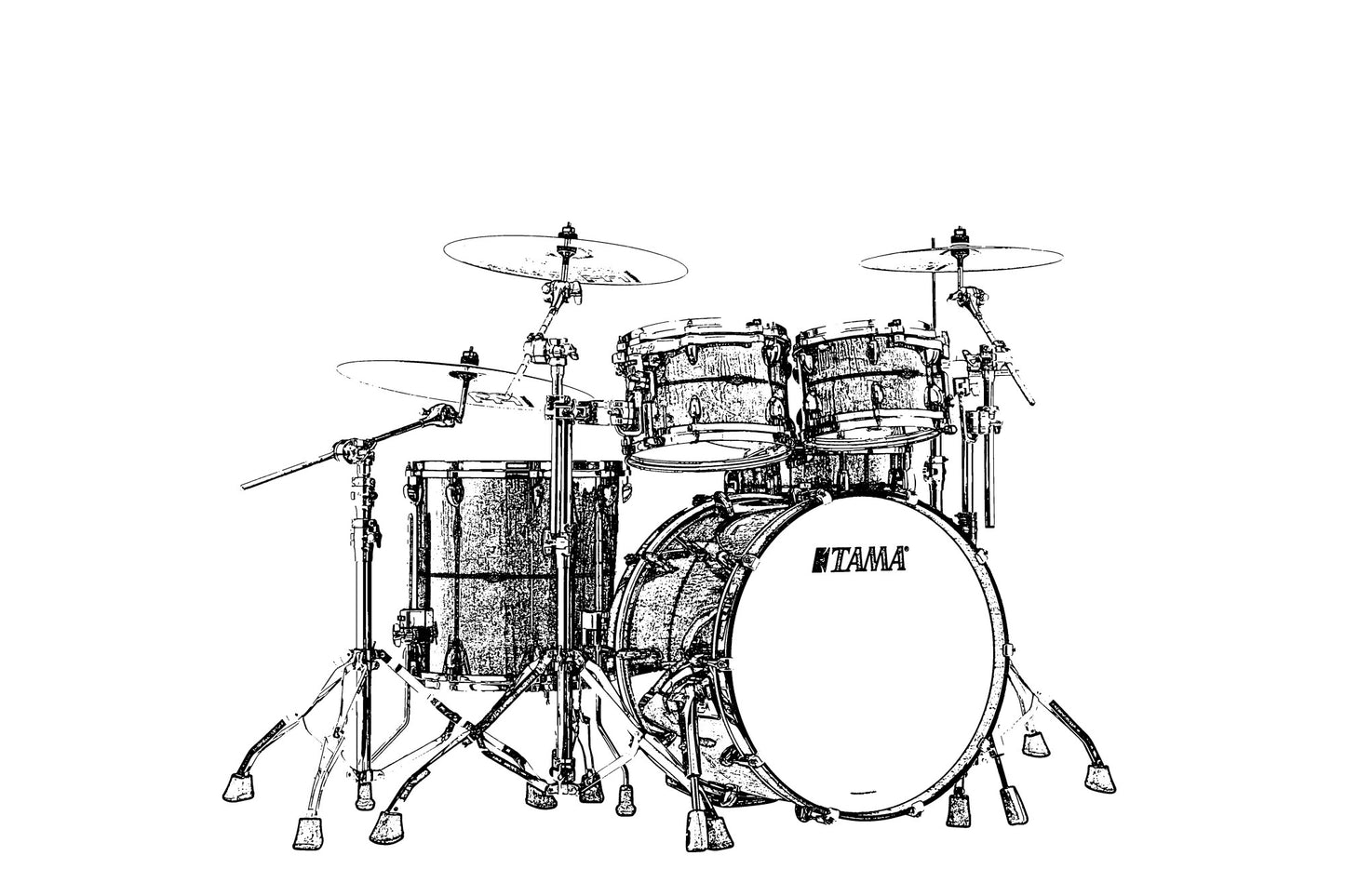 TAMA STAR Maple Shell Kit 4 teilig - Satin Antique Brown/Chrom HW