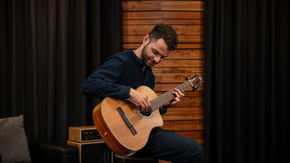 ORTEGA Thermo Series 4/4 Konzertgitarre 6-String - Dunkelbraun matt + Gigbag